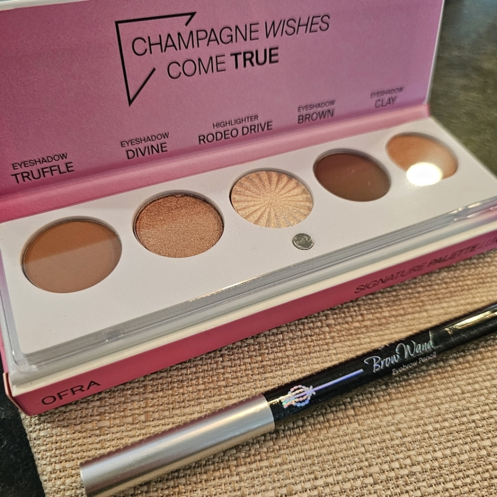 OFRA Signature Eyeshadow Palette Luxe & Skone Brow Wand In Creamy Chai
